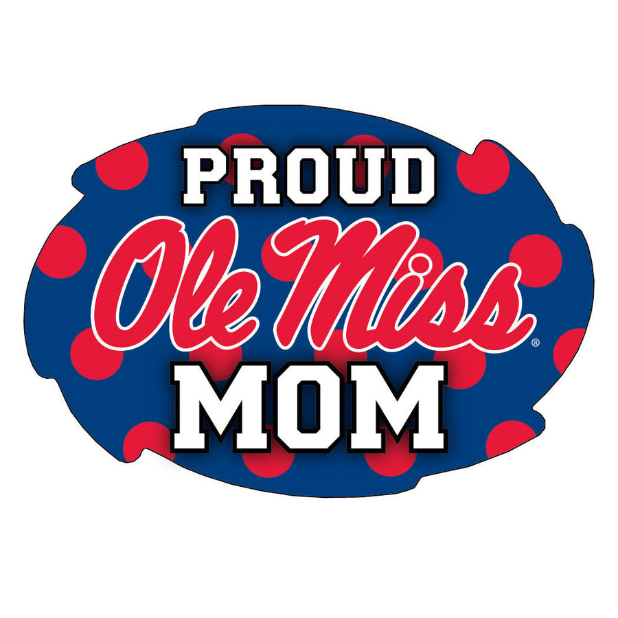 Mississippi Rebels "Ole Miss" 5x6-Inch Swirl Shape Proud Mom NCAA - Durable School Spirit Vinyl Decal Perfect Image 1