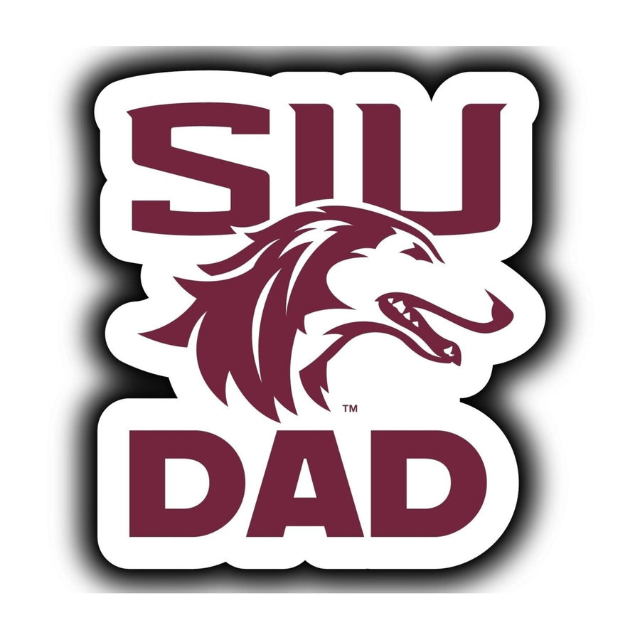 Southern Illinois Salukis 4-Inch Proud Dad NCAA - Durable School Spirit Vinyl Decal Perfect Image 1