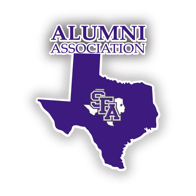 Stephen F. Austin State University 4-Inch State Shape NCAA Vinyl Decal Sticker for Fans, Students, and Alumni Image 1