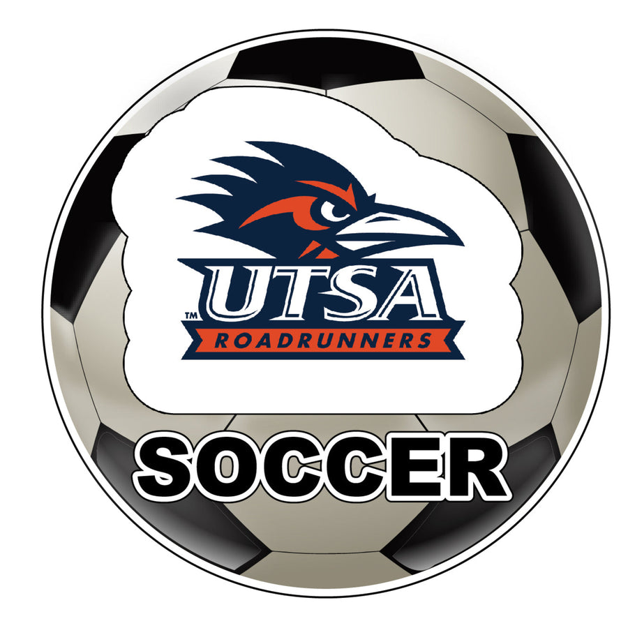 UTSA Road Runners 4-Inch Round Soccer Ball NCAA Soccer Passion Vinyl Sticker Image 1