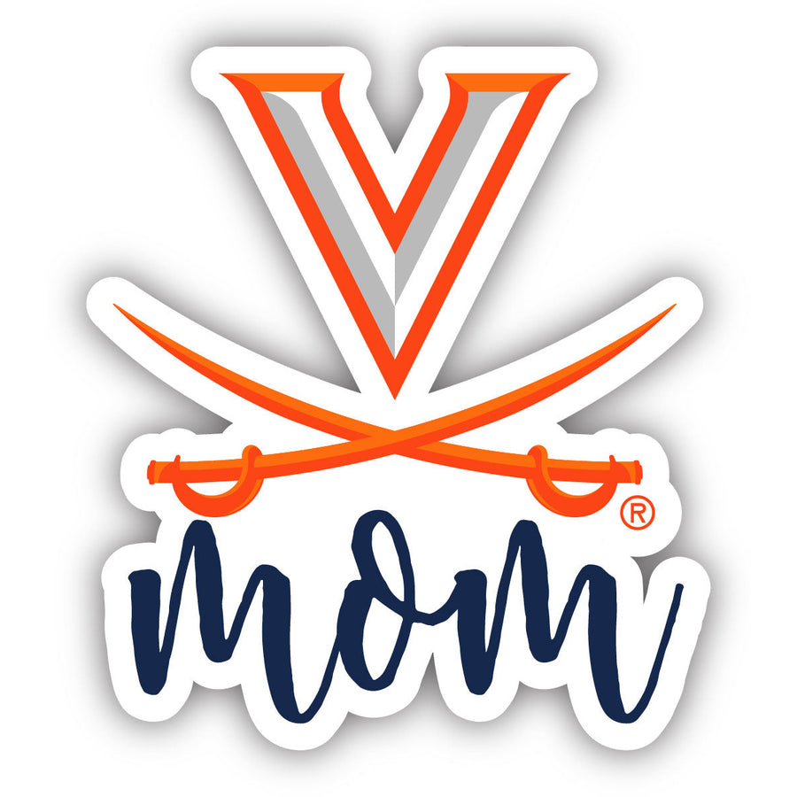 Virginia Cavaliers 4-Inch Proud Mom NCAA - Durable School Spirit Vinyl Decal Perfect Image 1