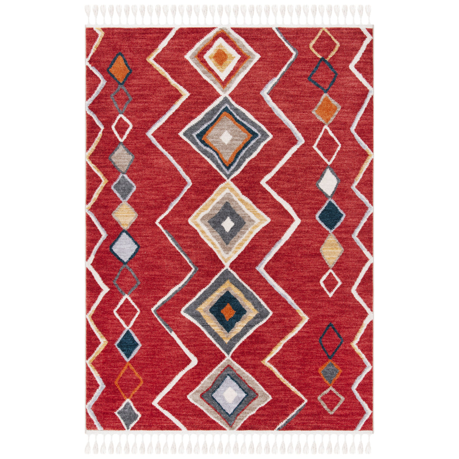 SAFAVIEH Farmhouse Collection FMH599Q Red/Gold Rug Image 1