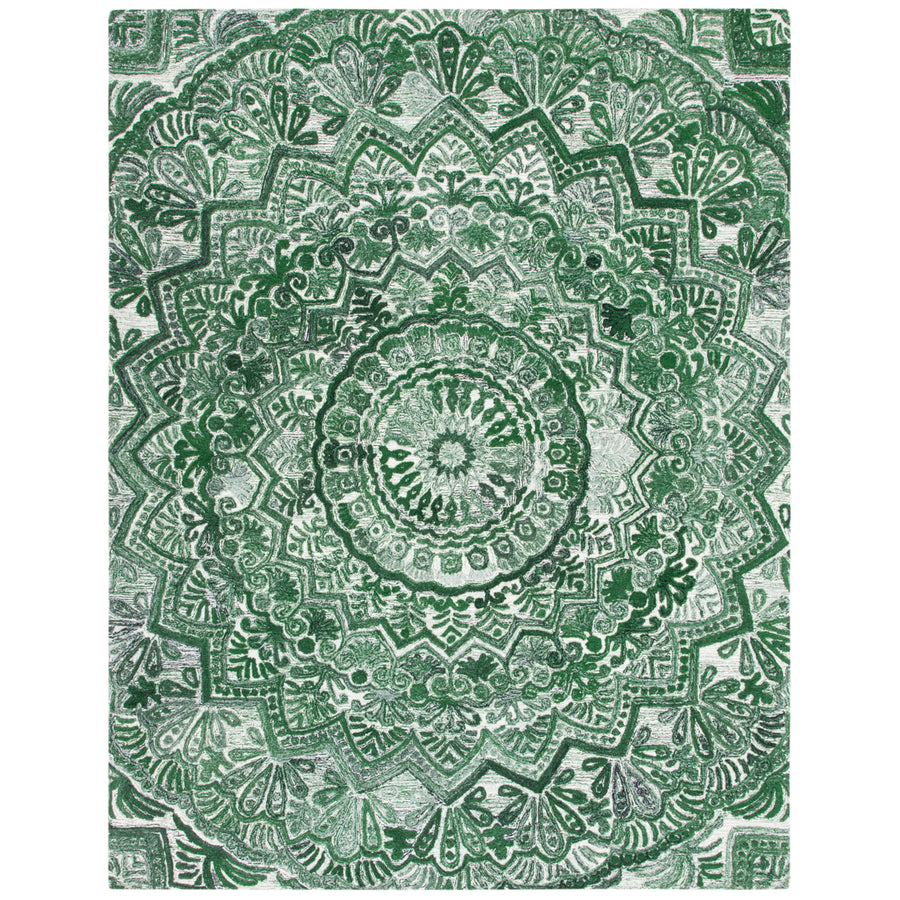 SAFAVIEH Marquee MRQ110Y Handmade Green / Ivory Rug Image 1