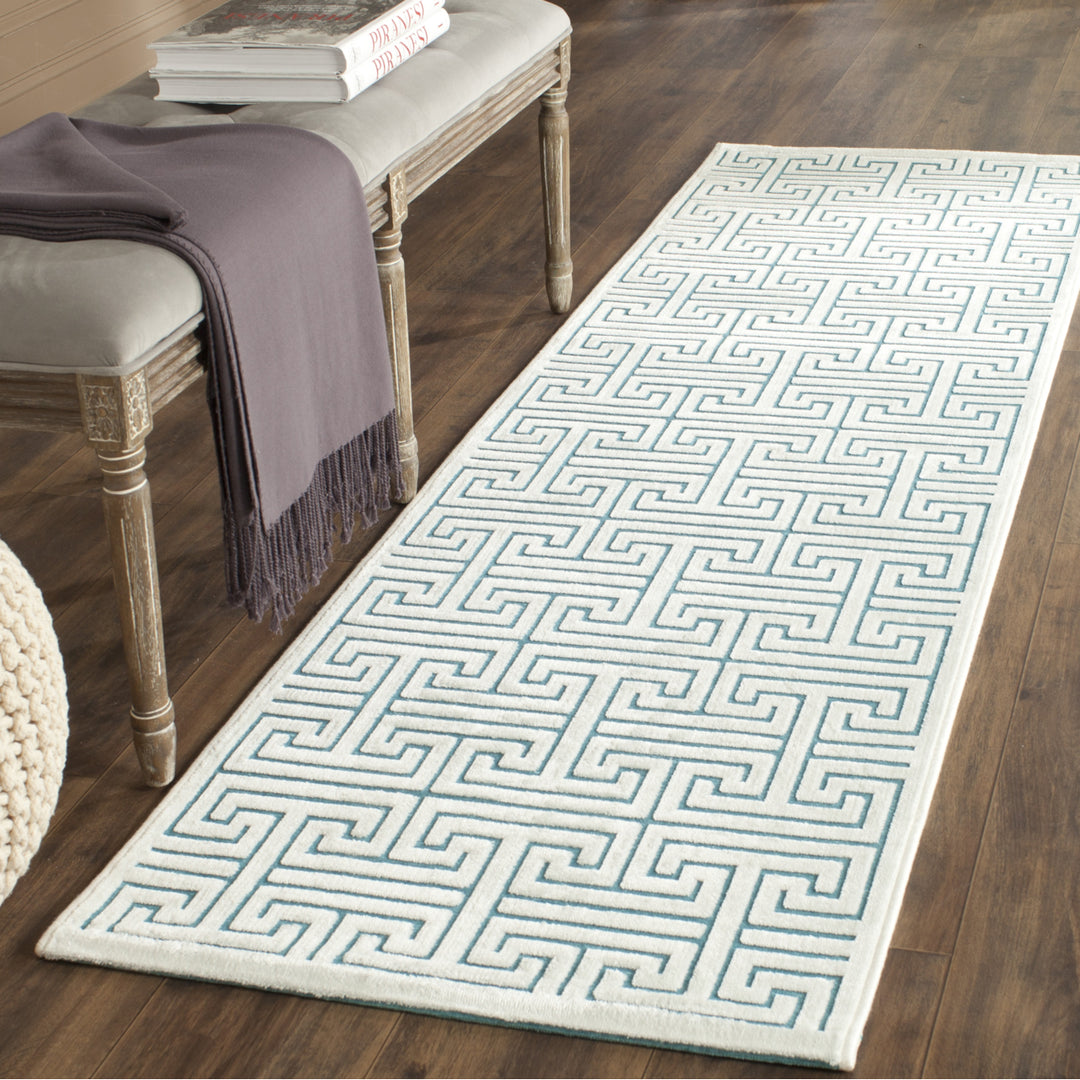 SAFAVIEH Paradise Collection PAR641A Ivory / Turquoise Rug Image 3