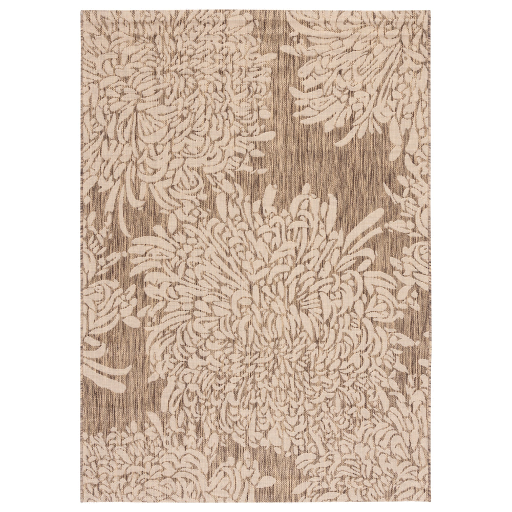 SAFAVIEH Outdoor CY3038-3009 Courtyard Brown / Natural Rug Image 2