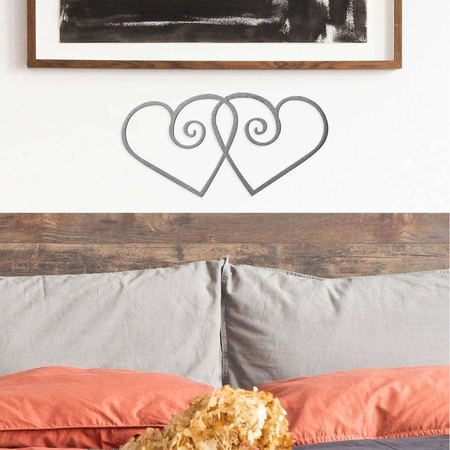 Single or Double Swirl Hearts - Rustic Bedroom  for Wall Image 1