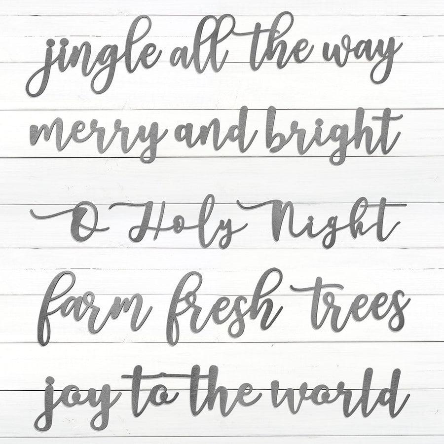 Farmhouse Christmas Wall Phrases - 5 Styles - Christmas Hanging Decorations Image 1