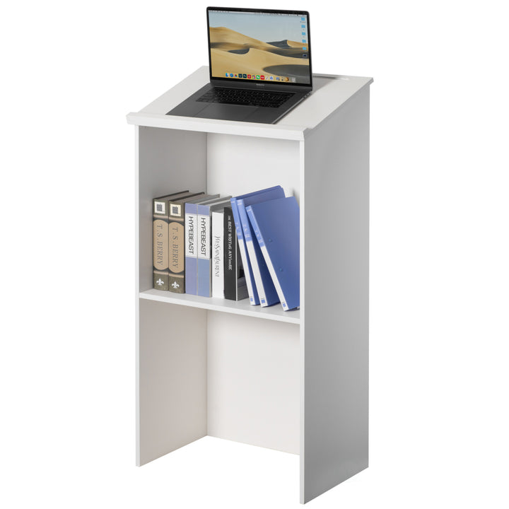 Standing Floor Podium with Storage for Church, School, Office or Home Image 4