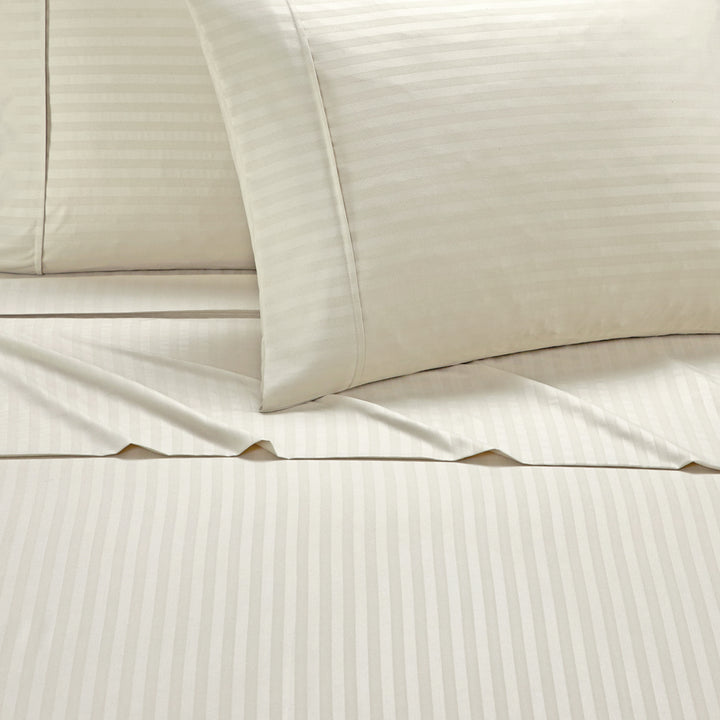 Shina 3 or 4 Piece Sheet Set Solid Color Striped Pattern Technique Image 9