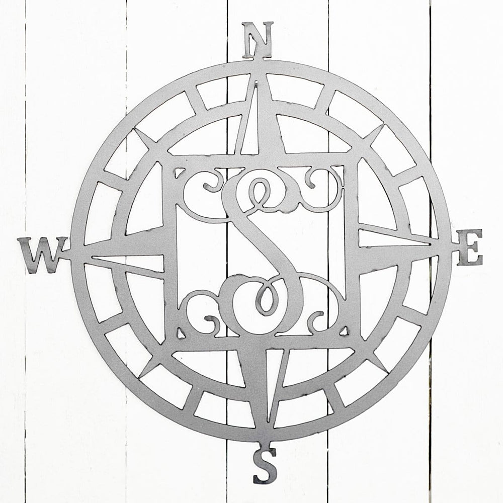 Compass Rose Monogram - Compass Outdoor  Family Monogram Image 2