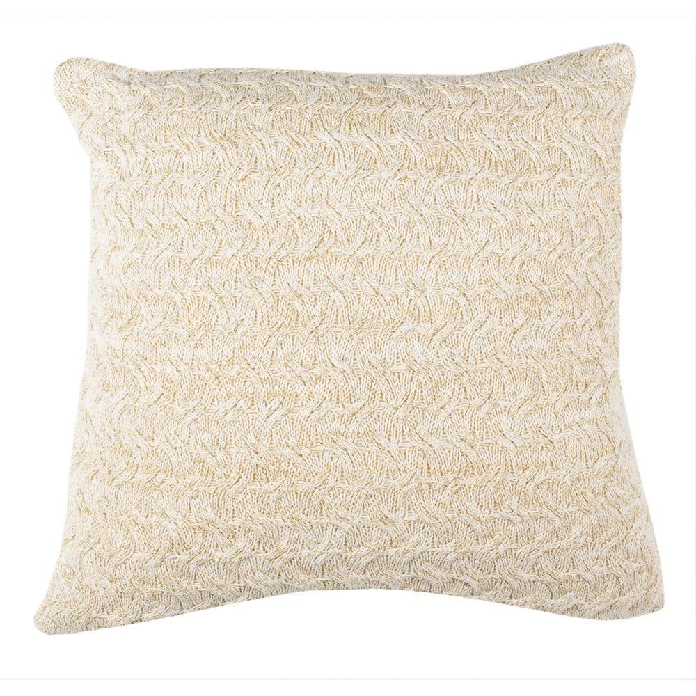 SAFAVIEH Adara Knit Pillow Natural / Gold Image 2
