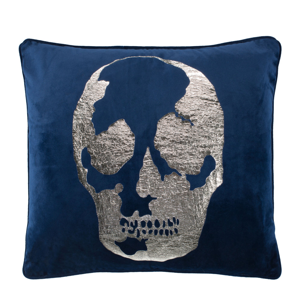 SAFAVIEH Rayen Skull Pillow Blue Image 2
