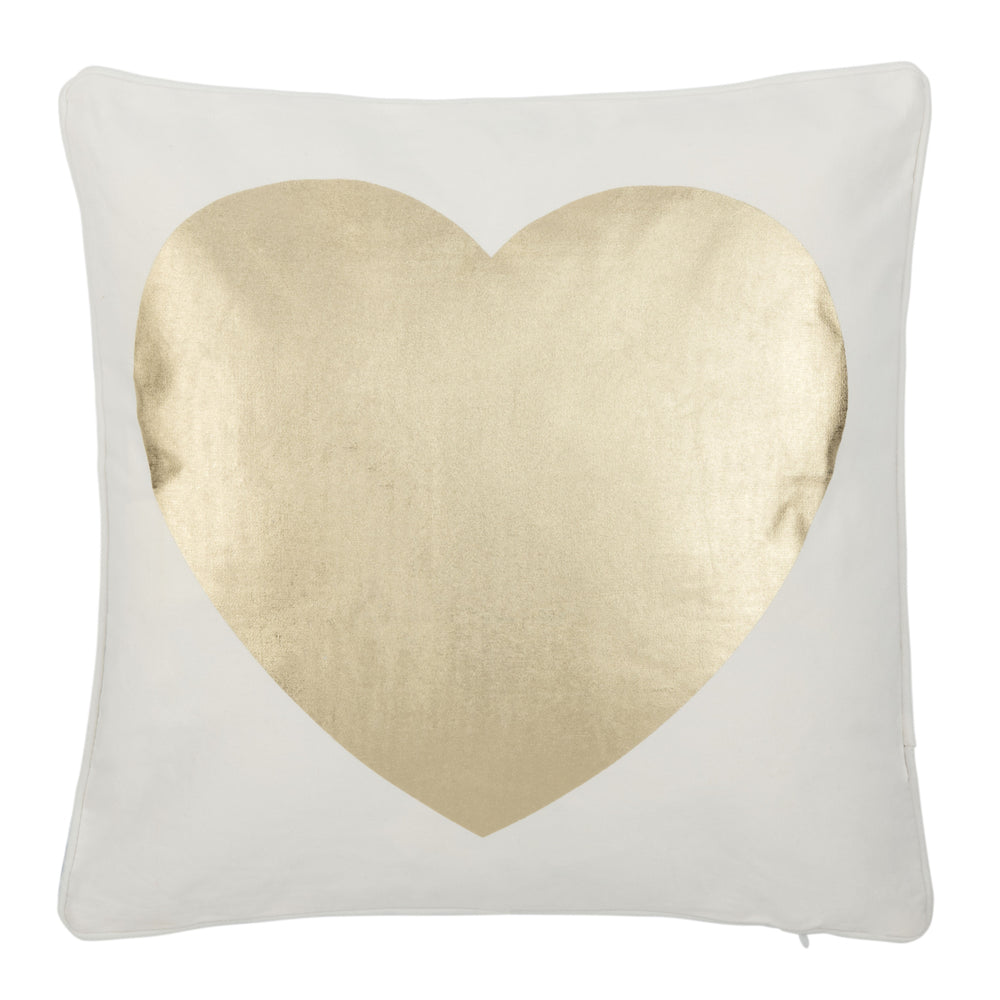 SAFAVIEH Heart Of Gold Pillow Gold / Beige Image 2