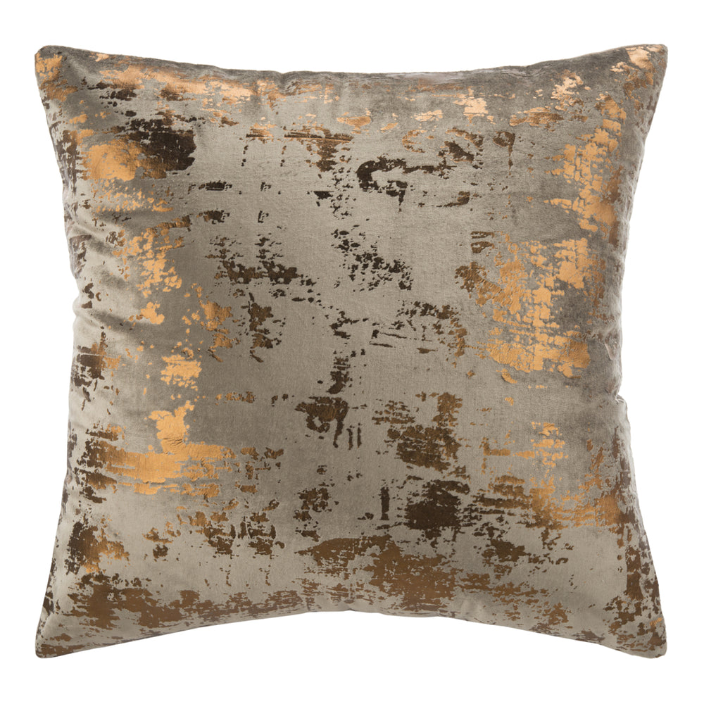SAFAVIEH Edmee Metallic Pillow Brown / Copper Image 2