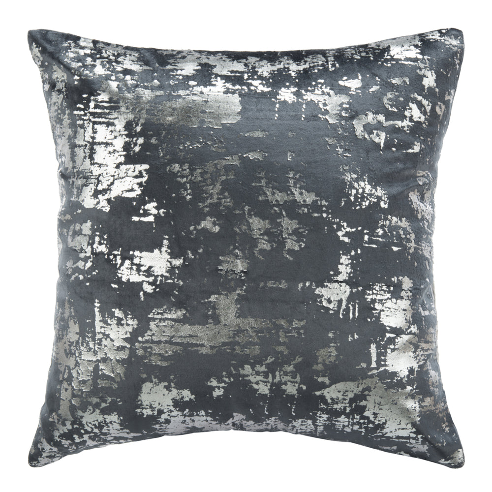 SAFAVIEH Edmee Metallic Pillow Blue / Silver Image 2