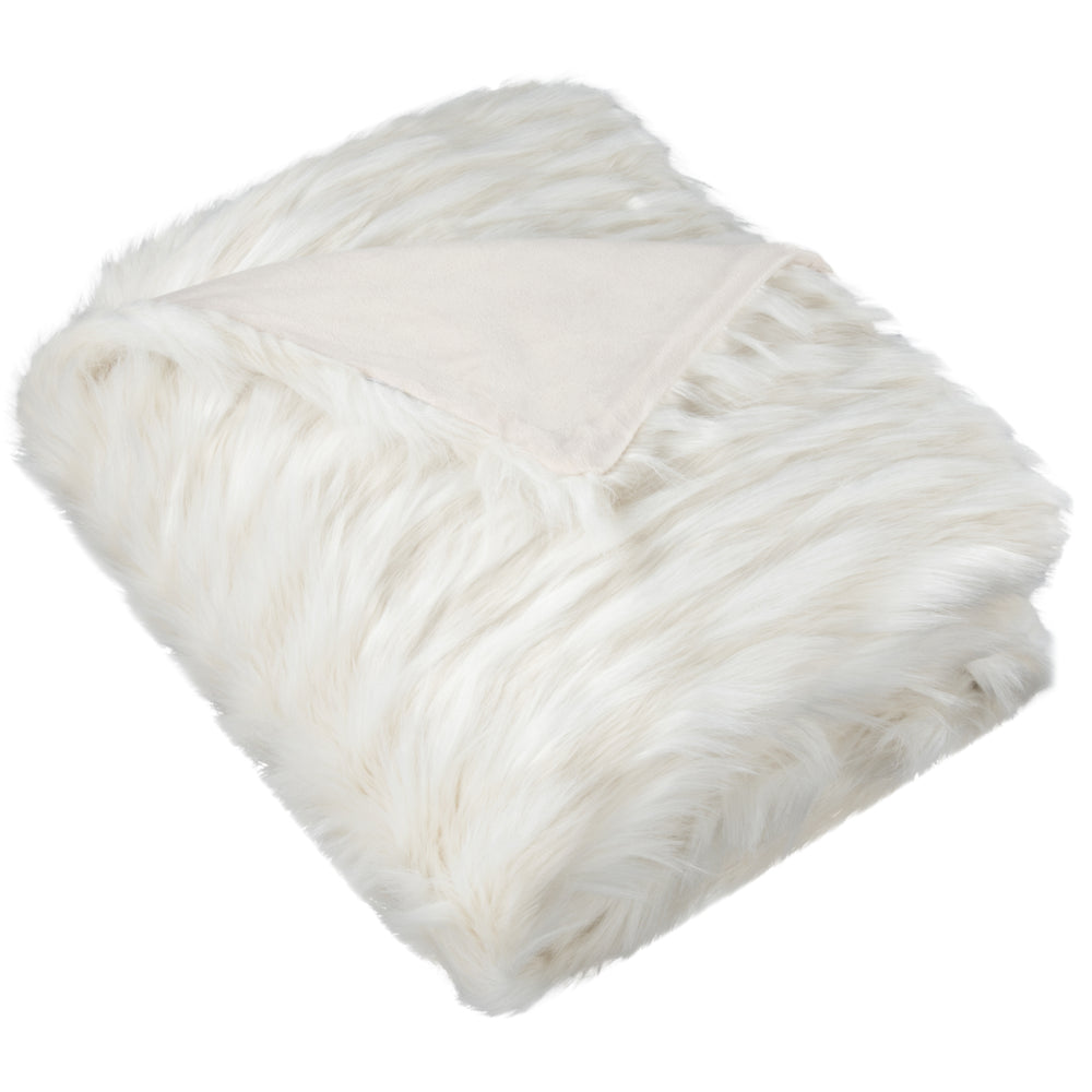 SAFAVIEH Luxe Feather Throw Blanket White Image 2