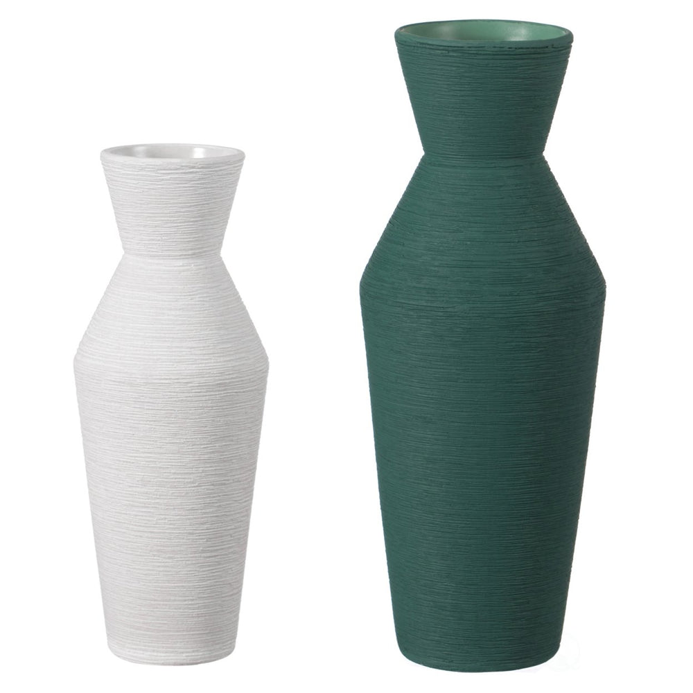 Decorative Ceramic Round Sharp Concaved Top Vase Centerpiece Table Vase Image 2