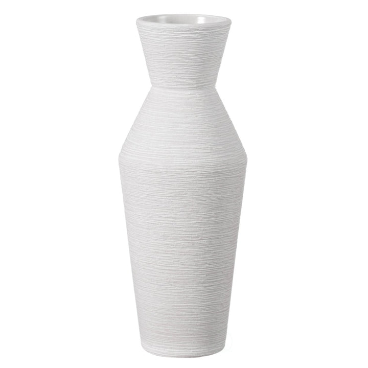 Decorative Ceramic Round Sharp Concaved Top Vase Centerpiece Table Vase Image 4