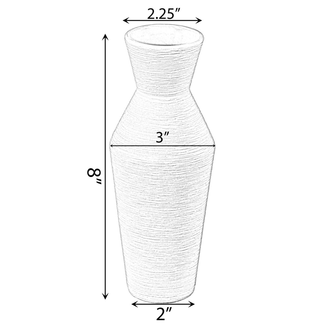 Decorative Ceramic Round Sharp Concaved Top Vase Centerpiece Table Vase Image 10
