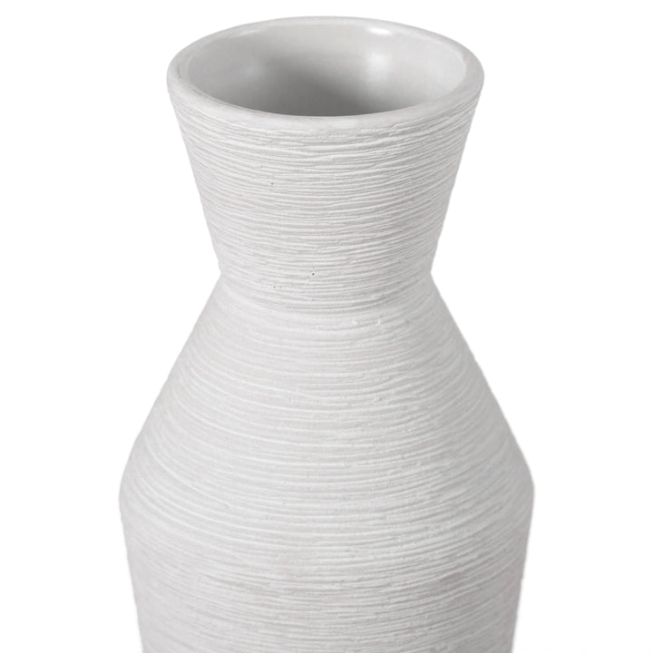 Decorative Ceramic Round Sharp Concaved Top Vase Centerpiece Table Vase Image 12