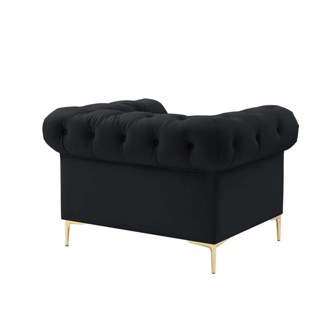Laci Club Chair - Button Tufted - Rolled Arms - Y leg, Sinuous Springs Image 8
