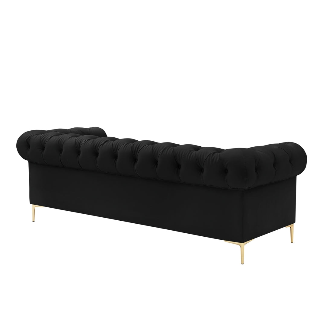 Laci Sofa - Button Tufted, 3 Seat - Rolled Arms - Y leg, Sinuous Springs Image 9
