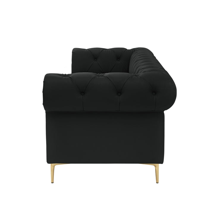 Laci Sofa - Button Tufted, 3 Seat - Rolled Arms - Y leg, Sinuous Springs Image 10