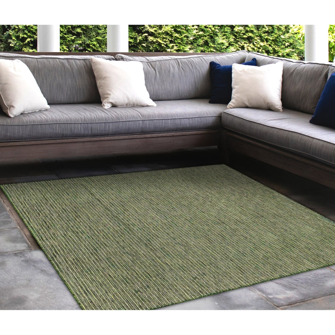 Liora Manne Carmel Texture Stripe Indoor Outdoor Area Rug Green Image 4
