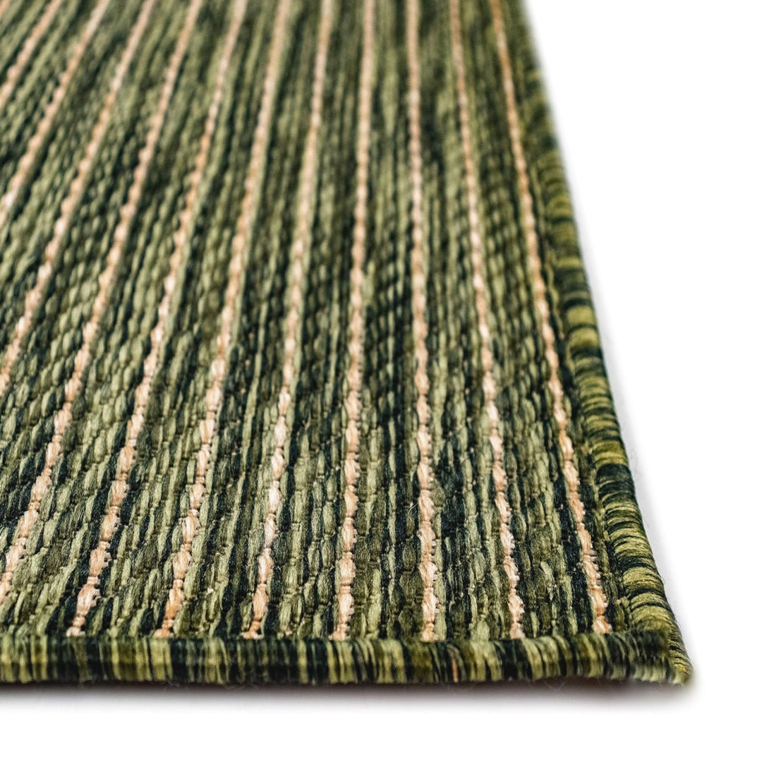 Liora Manne Carmel Texture Stripe Indoor Outdoor Area Rug Green Image 9