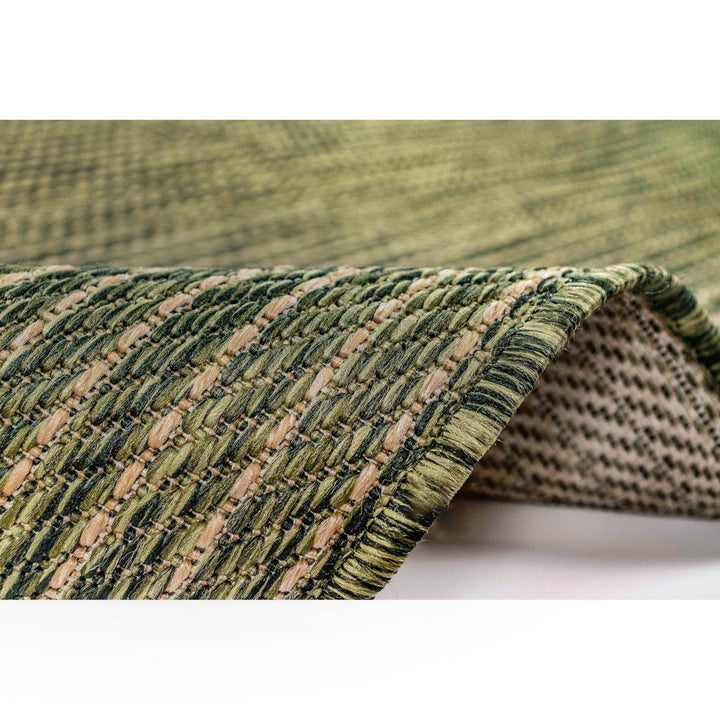 Liora Manne Carmel Texture Stripe Indoor Outdoor Area Rug Green Image 10