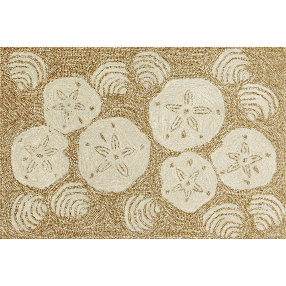Liora Manne Frontporch Shell Toss Indoor Outdoor Area Rug Natural Image 2