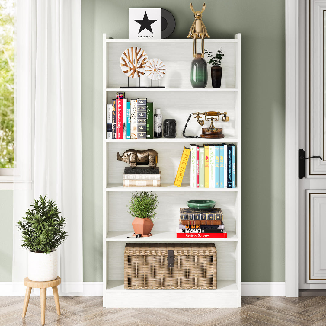 Tribesigns 6-Tier Open Bookcase, 72-inch Large Tall Bookshelf with Storage Shelves, Modern Wood Free-Standing Library Image 4