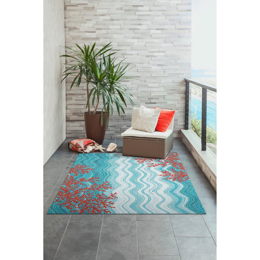 Liora Manne Visions IV Coral Reef Indoor Outdoor Area Rug Water Image 1