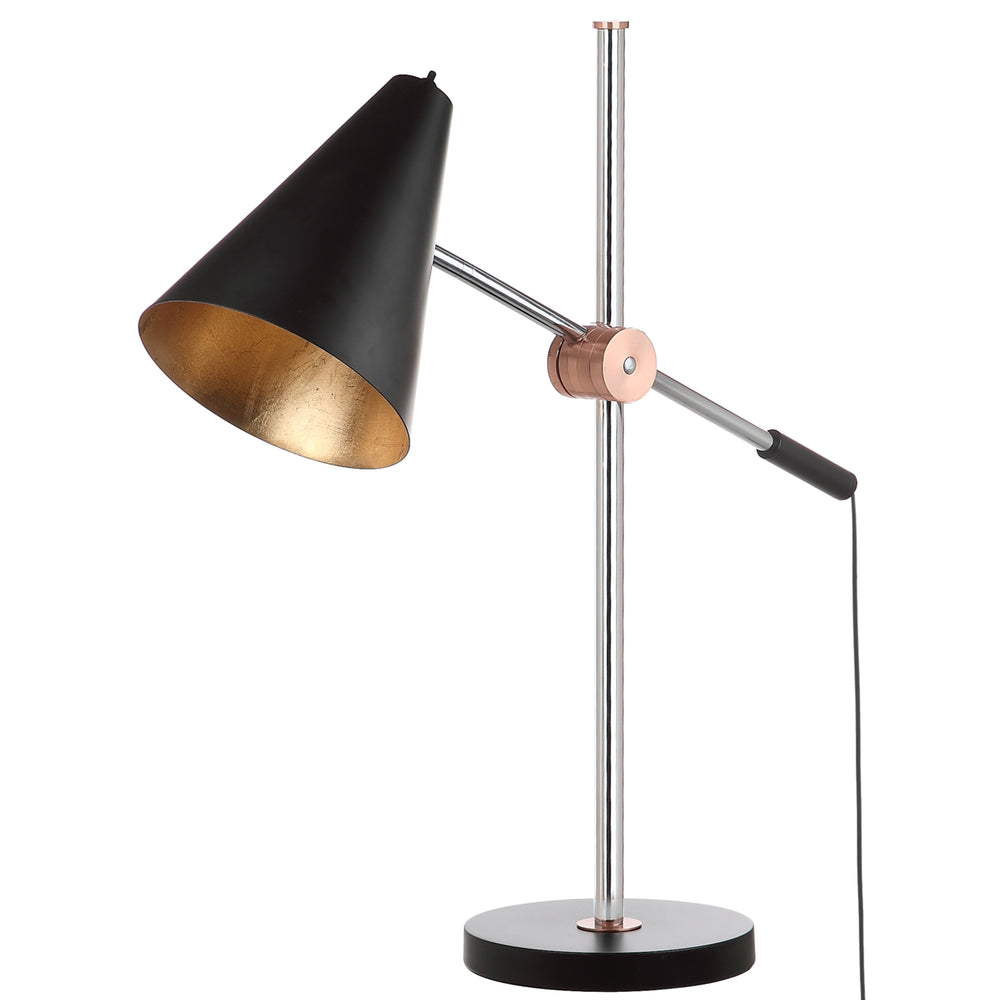 SAFAVIEH Alexus Table Lamp  Chrome / Black Image 2