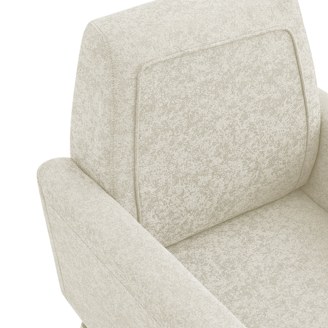 Jaren Accent Chair - Piping Detail, Square Arms  Tapered Legs, Coil Spring  Gold Tipped Legs Image 9