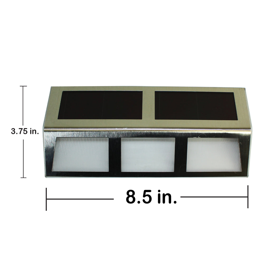 2 Pack: Solar Steel SUNSTEP LED Deck/Pathway Lights Image 2