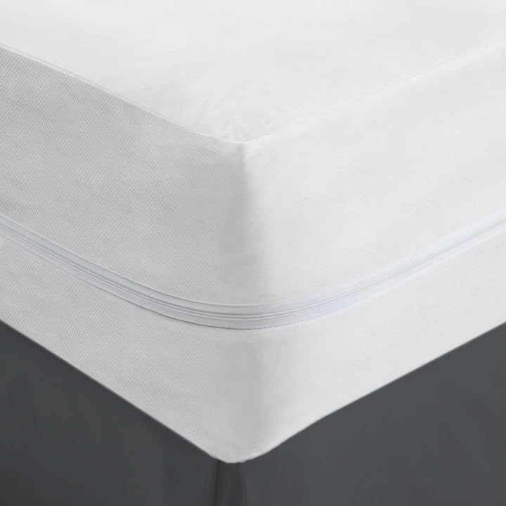 Fabric Zippered Waterproof and Bed Bug Dust Mite Mattress Encasement Cover Protector Image 4