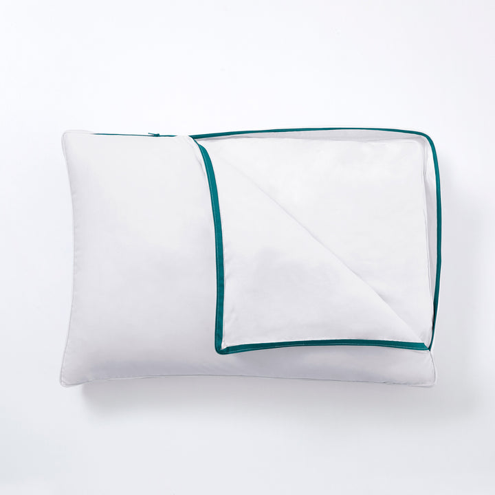 Downcle Recycled Goose Down Feather Gusseted Pillow with Removable Cover, Single Pack, Pillow in Pillow Image 7