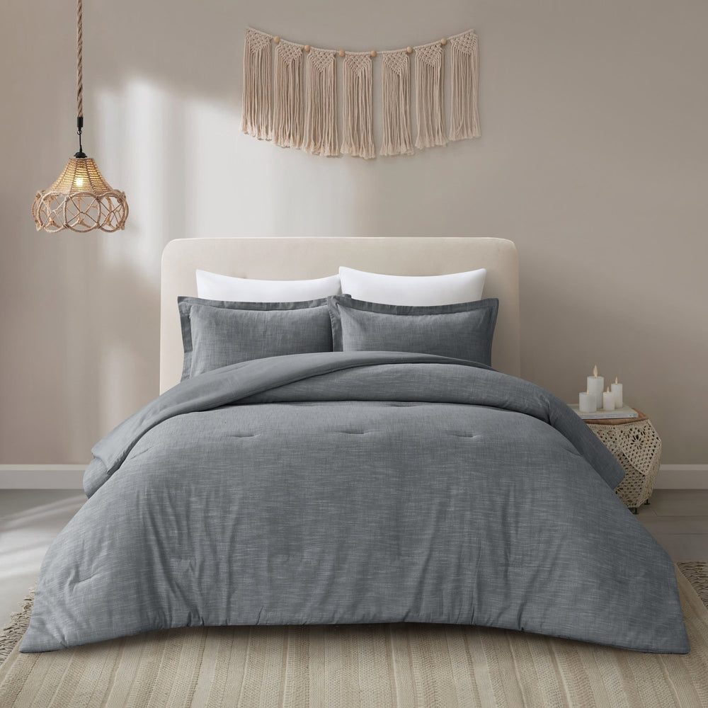 Aalayah Comforter Set -Exceptionally Cozy , Solid Neutral Color Image 2