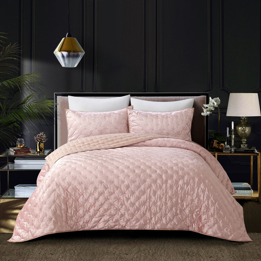 Meagan Comforter Set -Crushed Velvet , Soft and Shiny Image 1