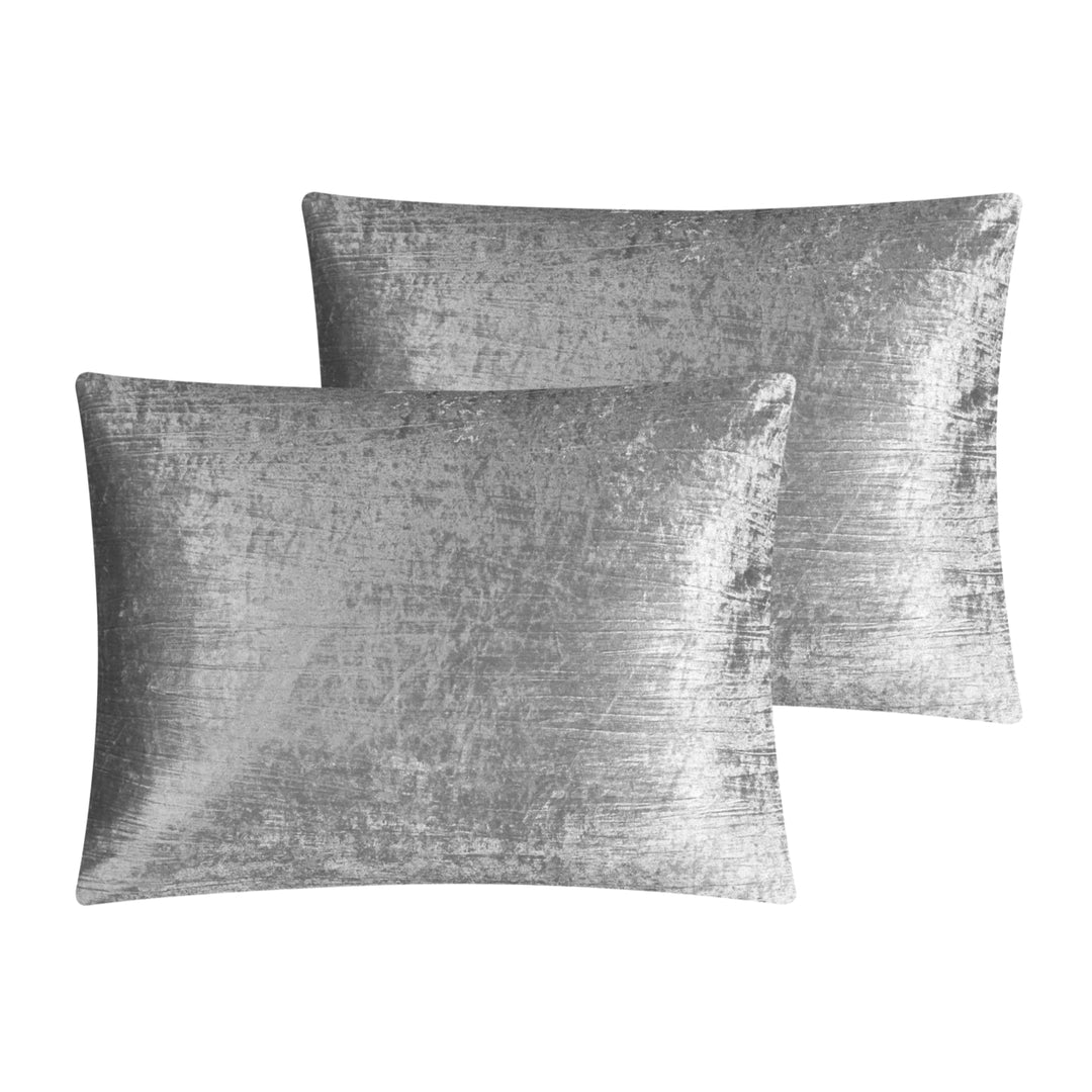 Abella 8 Pc Comforter Set -Crinkle Velvet , Soft and Shiny Image 9