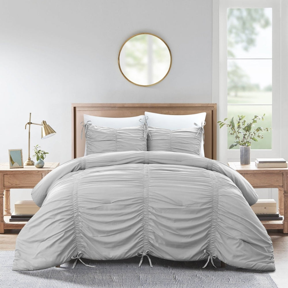 Briseyda Comforter Set- Ruched Ruffle Pleated , Elegantly-styled and Luxurious Image 2