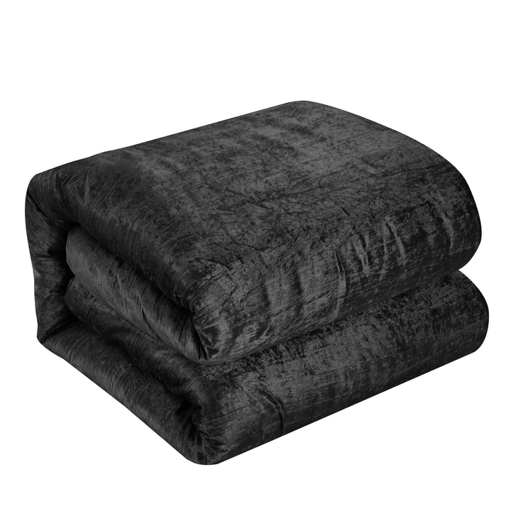 Aashvi Comforter Set -Crinkle Velvet , Luxuriously Shiny Image 10