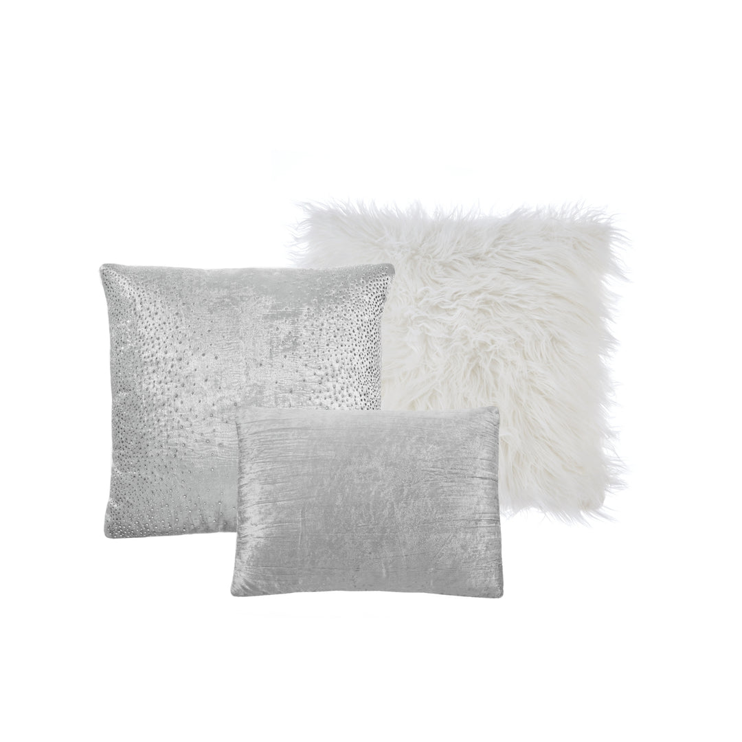 Abella 8 Pc Comforter Set -Crinkle Velvet , Soft and Shiny Image 7