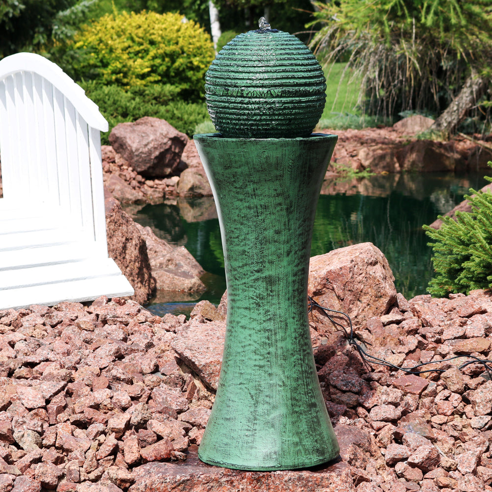 Sunnydaze Desert Spring Solar Water Fountain with Battery/Pump - 30 in Image 2