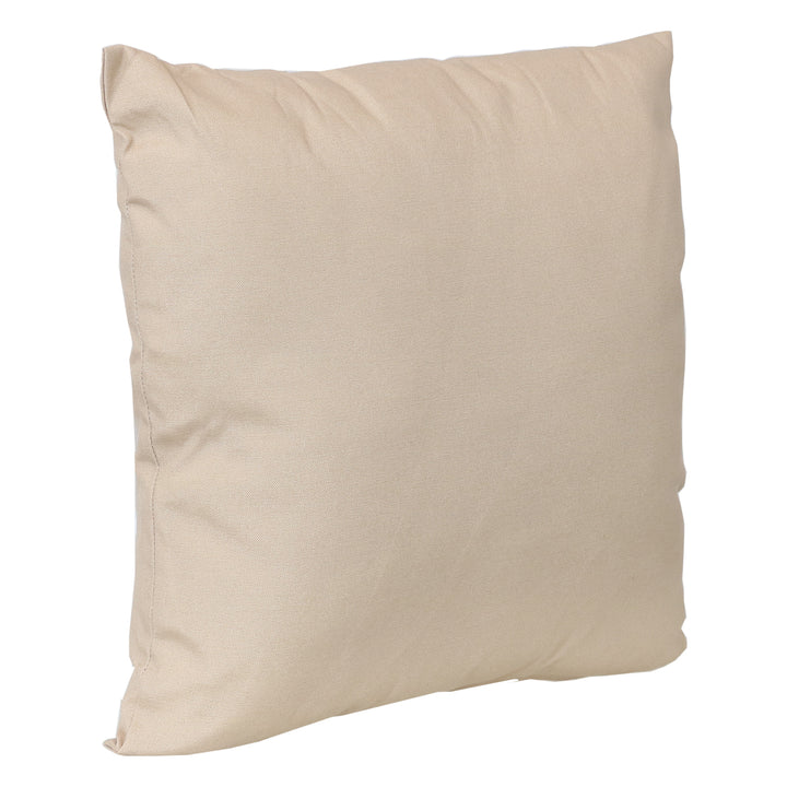 Sunnydaze 2 Indoor/Outdoor Decorative Throw Pillows - 17 x 17-Inch - Beige Image 6