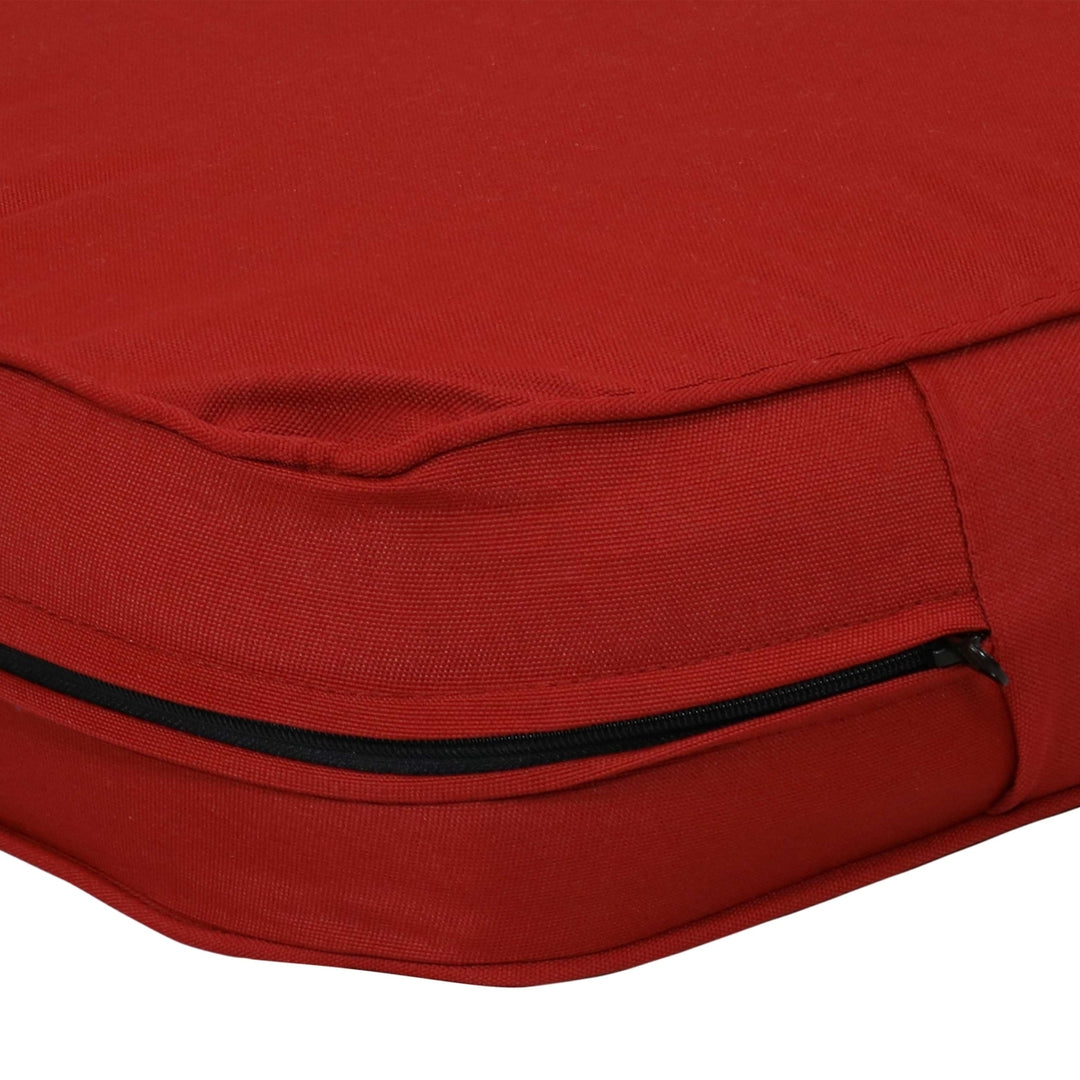 Sunnydaze Indoor/Outdoor Polyester Back and Seat Cushions - Red Image 6