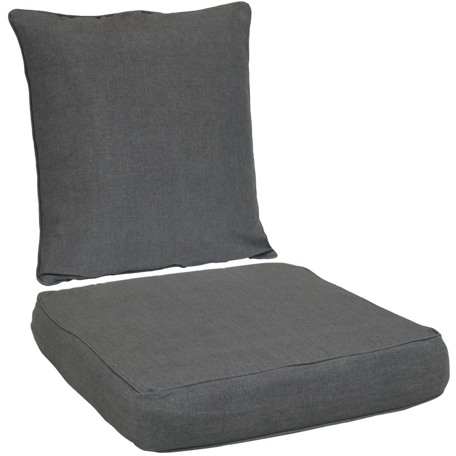 Sunnydaze Indoor/Outdoor Polyester Back and Seat Cushions - Gray Image 1