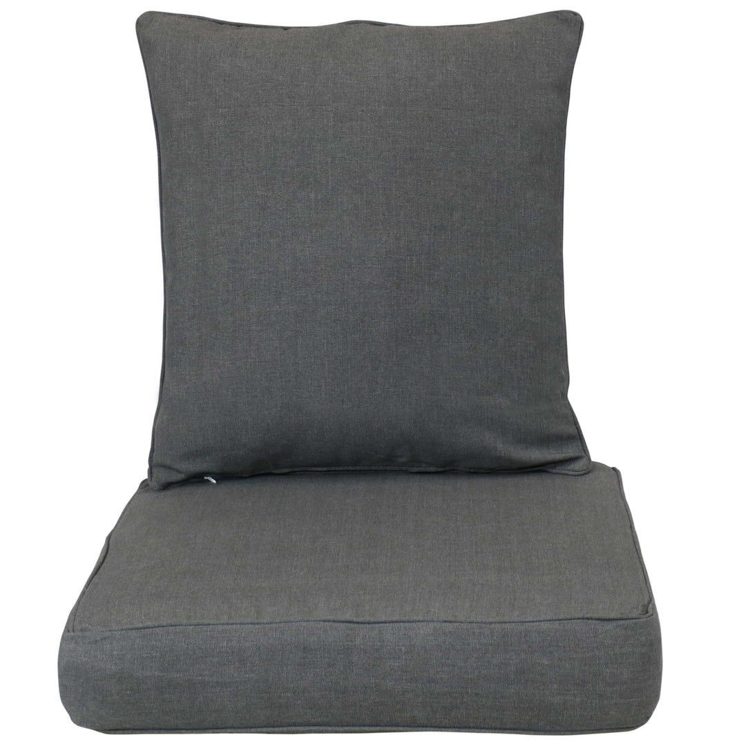 Sunnydaze Indoor/Outdoor Polyester Back and Seat Cushions - Gray Image 7