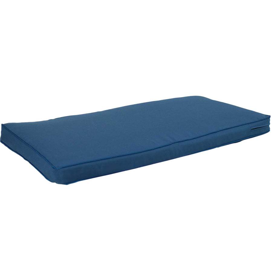 Sunnydaze Indoor/Outdoor Olefin Bench Cushion - 41 in x 18 in - Blue Image 1